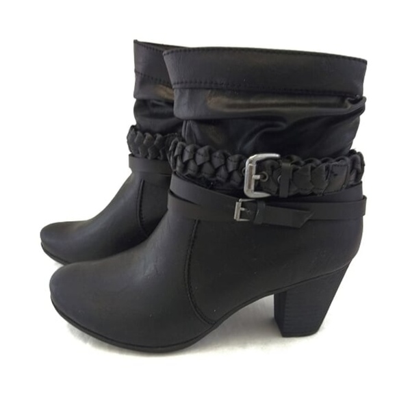 Relativity Shoes - Relativity 9M Ankle Boots Black Side Zip Heels